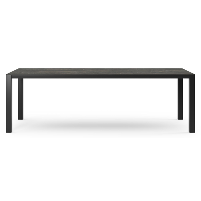 Table de jardin Como en aluminium noir et céramique pleine black obsession - Lg 240 x Larg. 100 x H 75 cm
