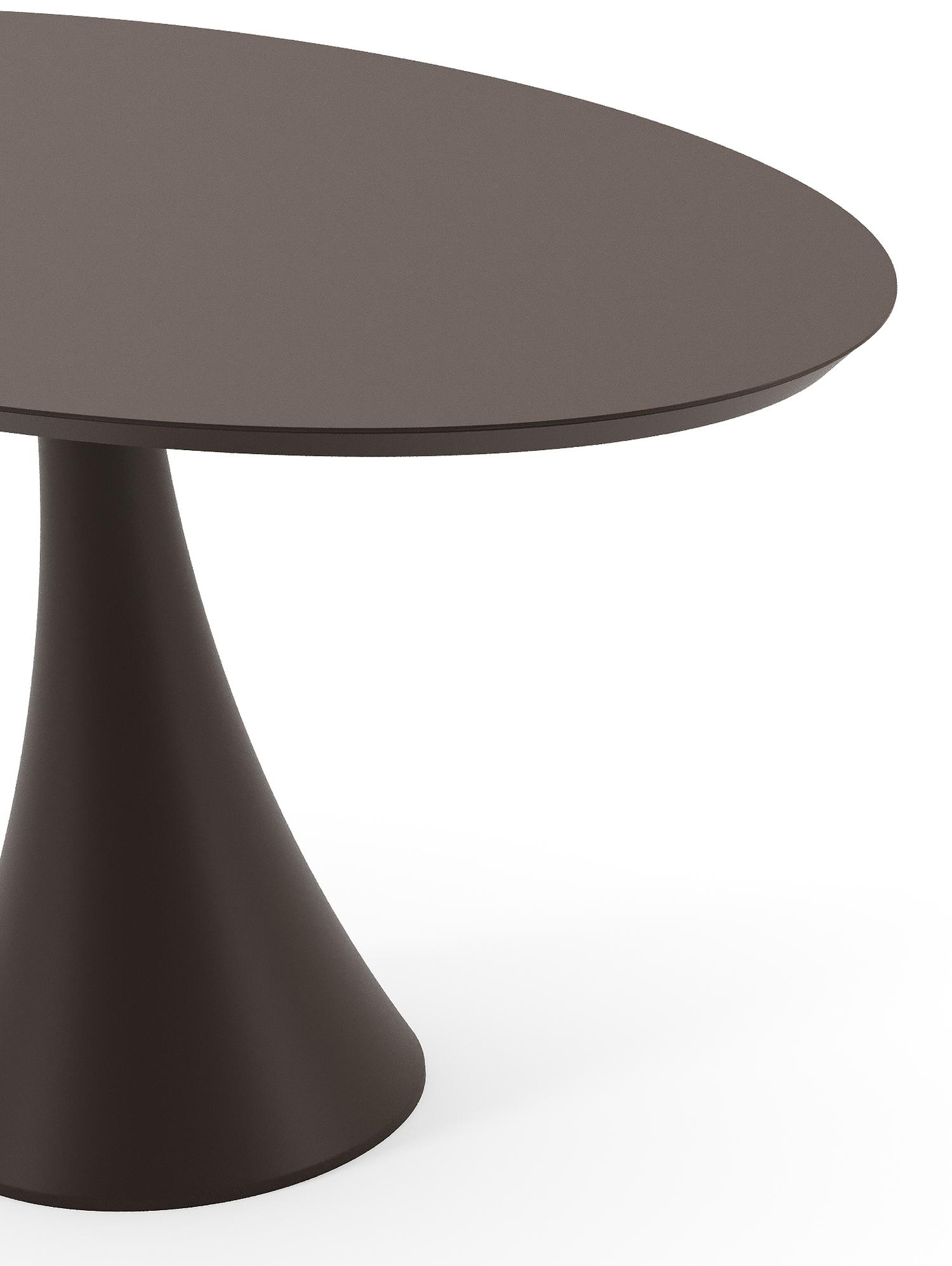 Fano tuintafel rond in donkerbruin aluminium - L 140 x B 80 x H 75 cm