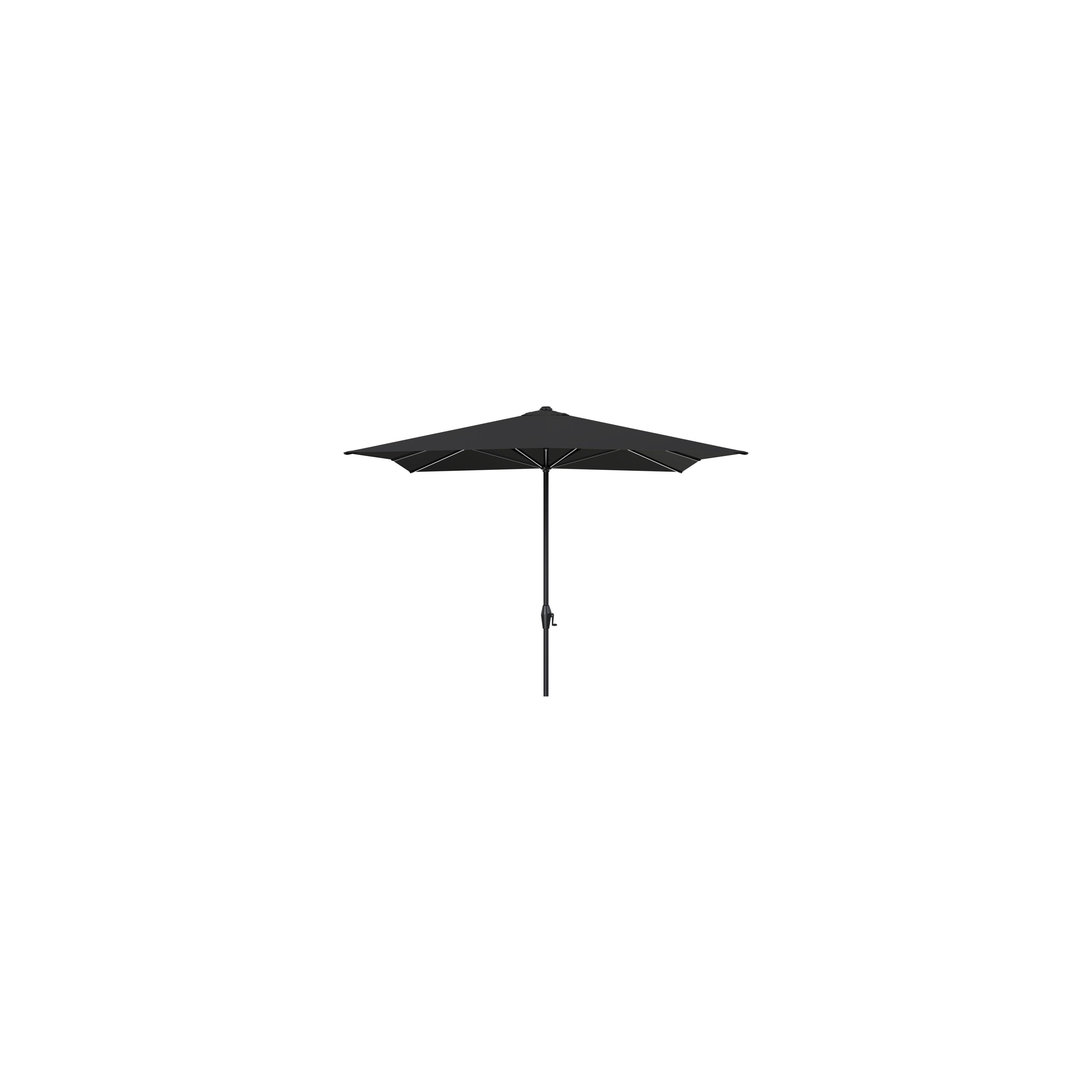 Parasol déporté Viola en aluminium noir avec toile de parasol en weather+ softtouch noir - Larg1 300 x Larg2 400 cm (sans pied de parasol)