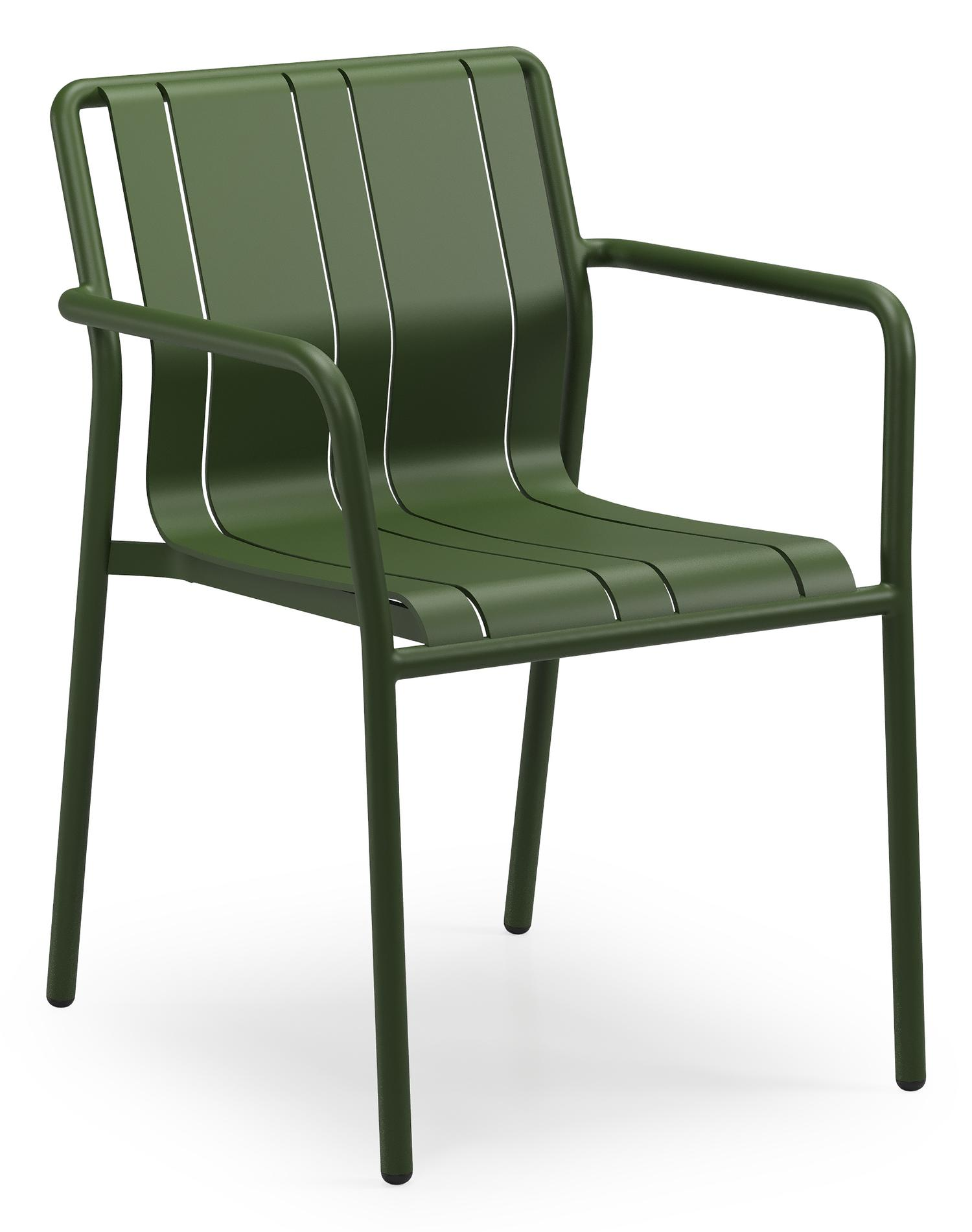 Bolito tuinstoel in groen aluminium