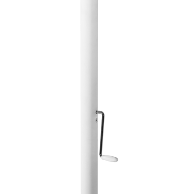 Solino staanparasol in wit aluminium met grijs sunbrella® parasoldoek - dia 400 cm (zonder voet)