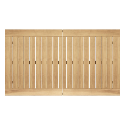 Amalfi verlengbare tuintafel rechthoekig in beige aluminium en teak - L 156-214 x B 90 x H 75 cm