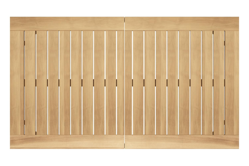 Amalfi verlengbare tuintafel rechthoekig in beige aluminium en teak - L 156-214 x B 90 x H 75 cm