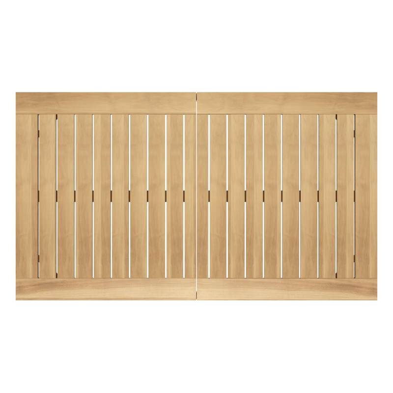 Amalfi verlengbare tuintafel rechthoekig in beige aluminium en teak - L 156-214 x B 90 x H 75 cm