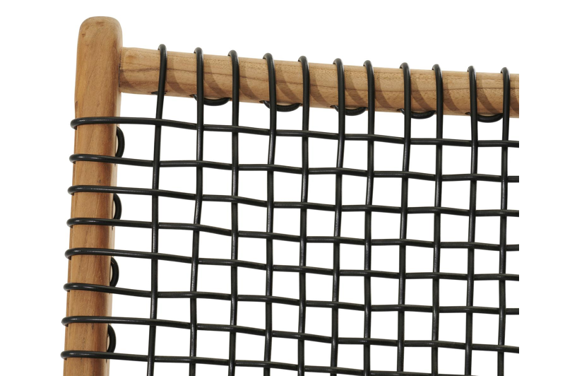 Cosito loungezetel 1-zit in teak en zwart wicker