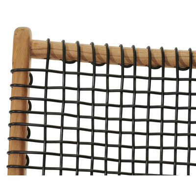 Cosito loungezetel 1-zit in teak en zwart wicker