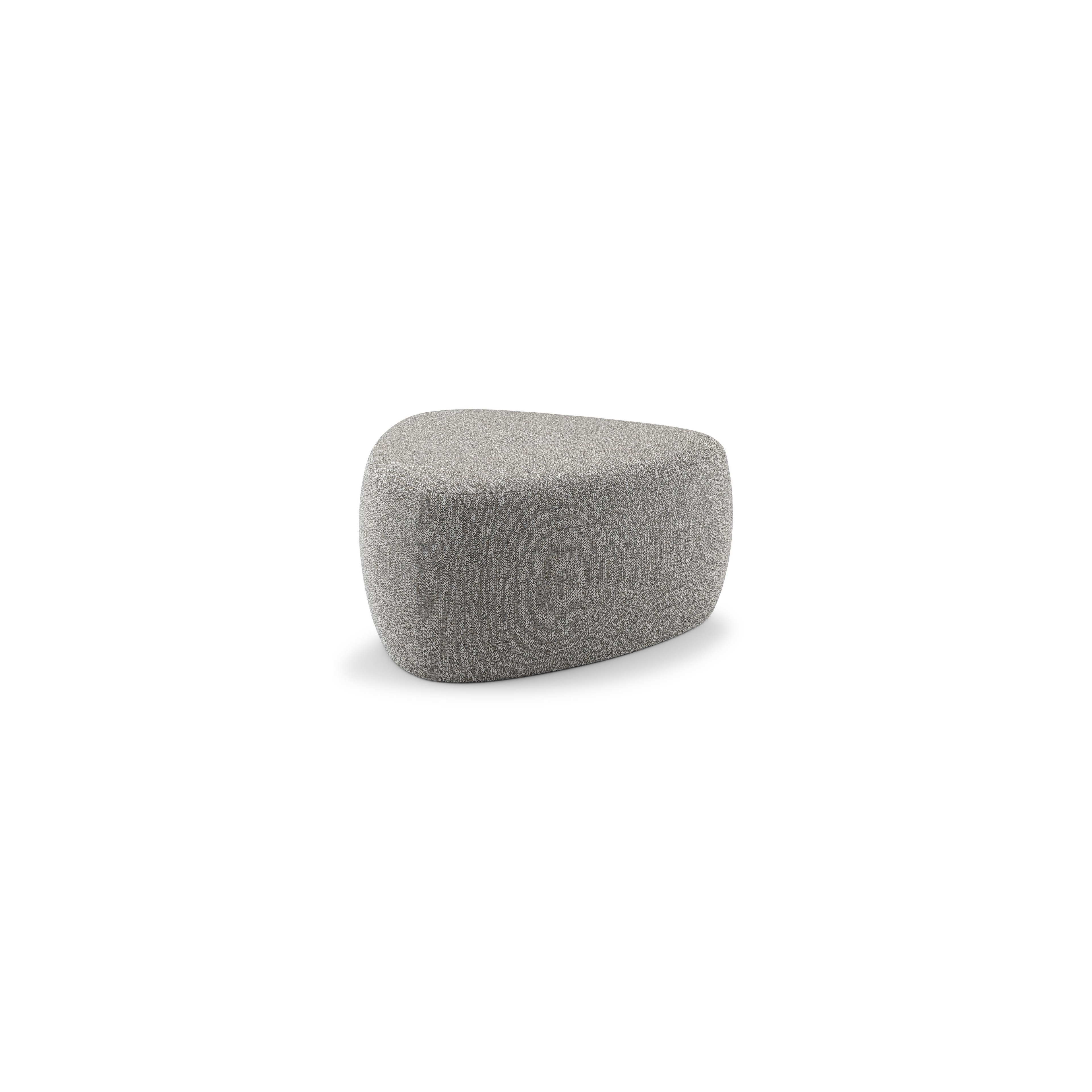 Pouf Masso en all weather sunbrella luxe tundra pepper - Lrg. 60 x Prof. 60 x Haut. 35 cm