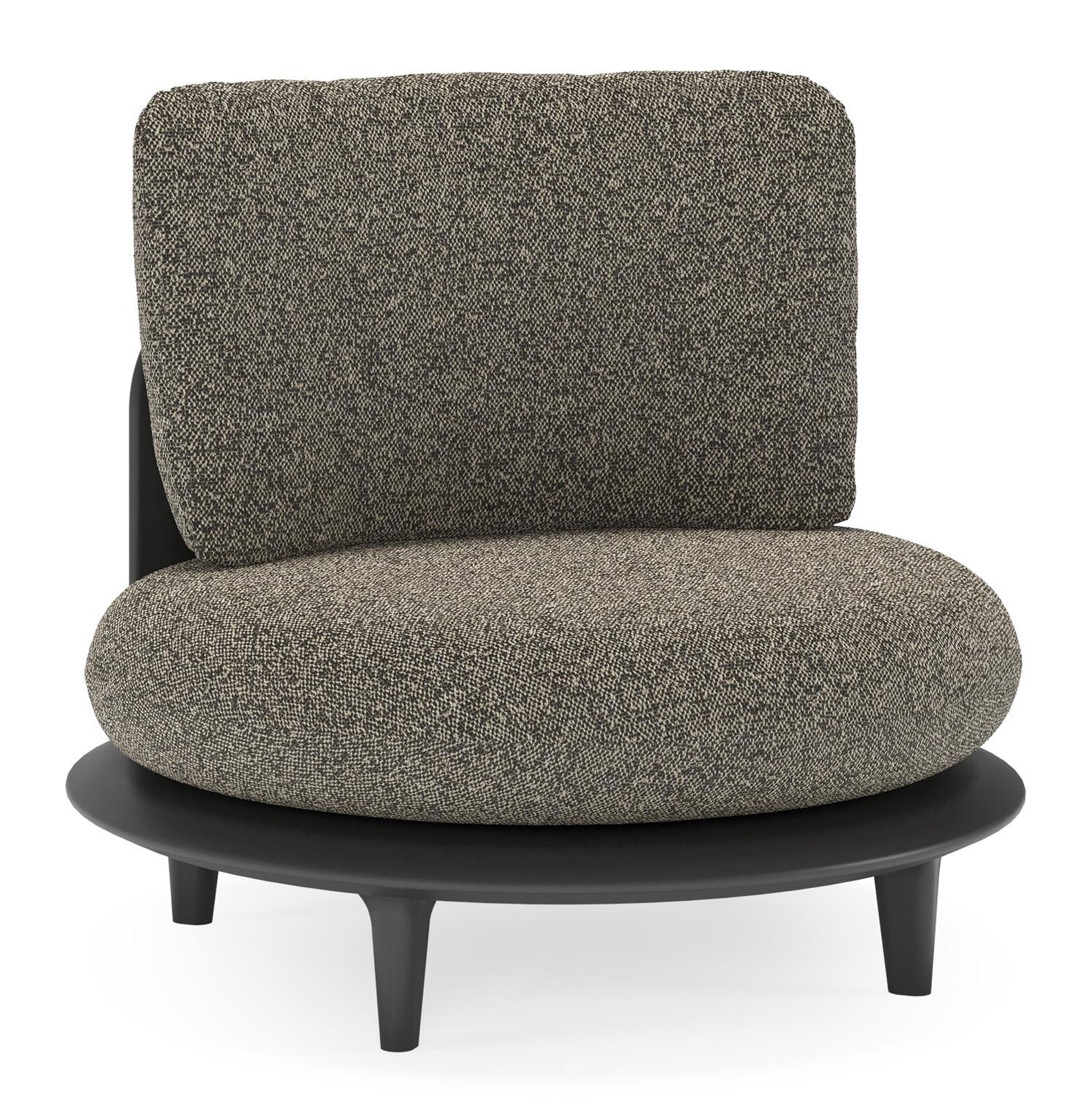 Fauteuil de jardin Bomero en aluminium noir et coussins en all weather cosytica marbella tunder
