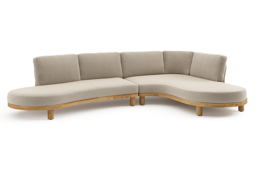 Chaise longue gauche+ 2 places organique