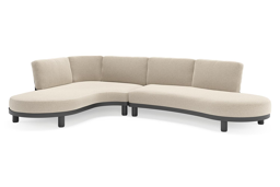 Chaise longue rechts + 2-zit organisch