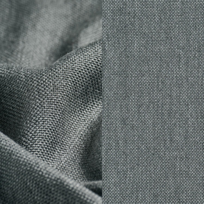 Orso loungebank in groen aluminium en groen verticaal geweven ronde rope met Natte Charcoal Chine all weather sunbrella® luxe kussen