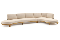 Chaise longue links + 3-zit organisch