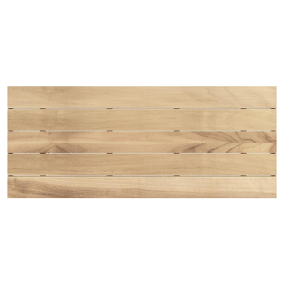 Como tuintafel in zwart aluminium en teak - L 240 x B 100 x H 75 cm