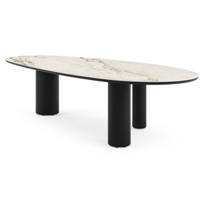 Amico tuintafel mango in zwart aluminium en volkeramiek Colorado Dunes - L 320 x B 140 x H 73.5 cm