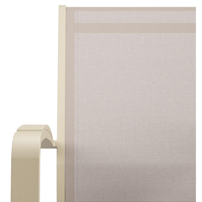 Lioni stapelbare tuinstoel in beige aluminium en beige textilene