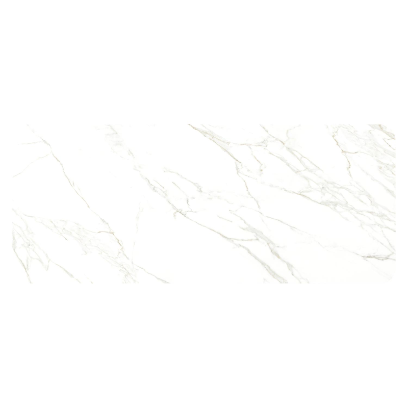 Orso tuintafel rechthoekig afgerond in beige aluminium en volkeramiek Calacatta - L 240 x B 100 x H 74.5 cm