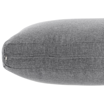 Fauteuil de jardinSerado pièce intermédiaire en aluminium blanc avec coussin en polyester gris