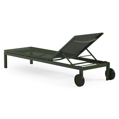 Caravelle verstelbaar ligbed in groen aluminium