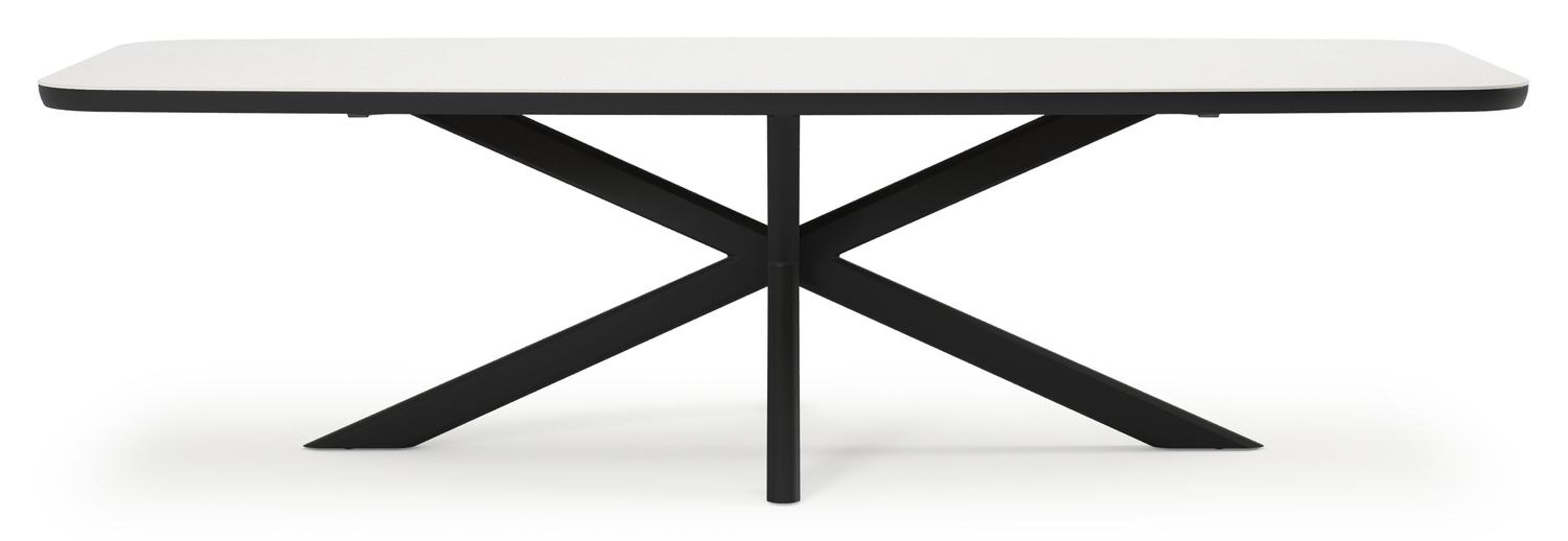 Ensemble de jardin Pamplona en aluminium noir et sintered stone topo minerale avec 8 chaises de jardin Gerona