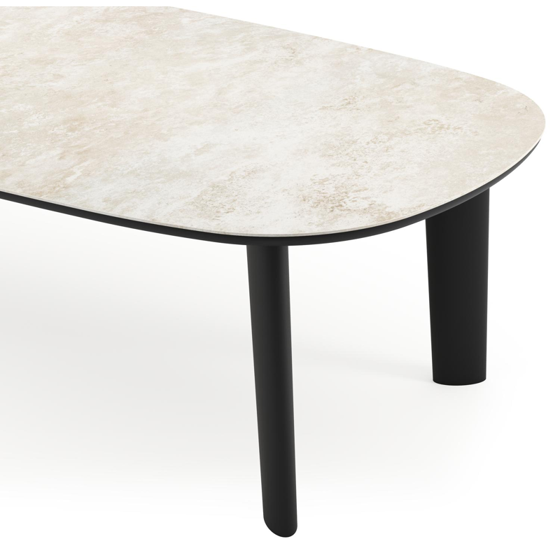Amico tuintafel bombo in zwart aluminium en volkeramiek Rapolano - L 270 x B 125 x H 73.5 cm