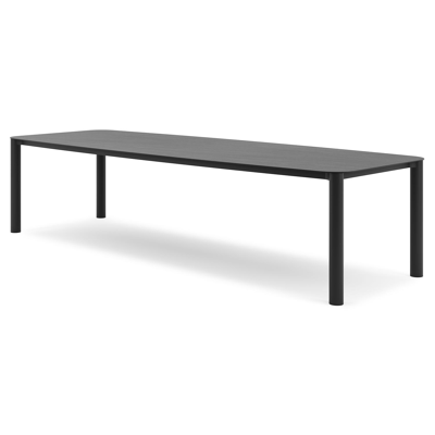 Orso tuintafel bootvorm in zwart aluminium en volkeramiek basalt black - L 315 x B 115 x H 75 cm