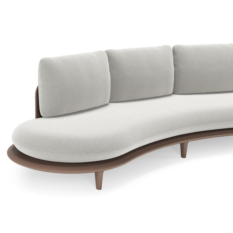 Bomero loungebank in taupe aluminium met lopi ash all weather sunbrella® luxe kussen