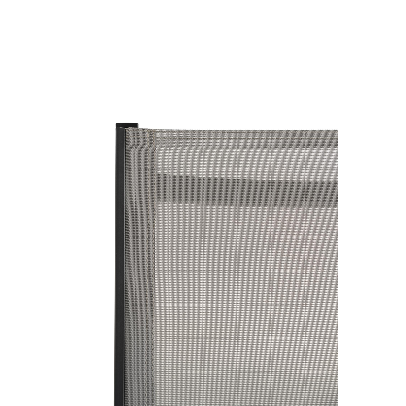 Tora tuinset in zwart aluminium en naturel polywood tafelblad met 4 stapelbare Bahia tuinstoelen