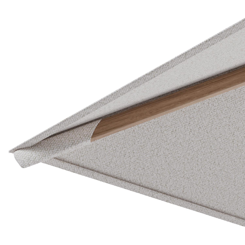 Rufina zweefparasol tiltfunctie in houtlook aluminium en parasoldoek in All Weather Solica Ego Eggshell  - L1 300 x L2 300 cm (zonder voet)