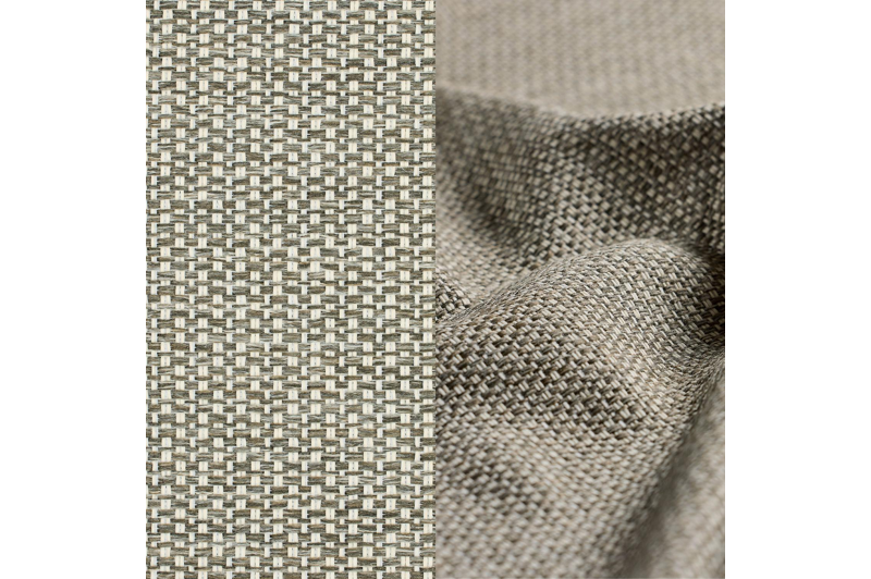 Avila loungestoel 1-zit + poef in beige aluminium met twilight granite weather+ softtouch kussen