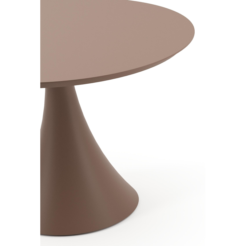 Fano tuintafel in taupe aluminium - Dia. 110 cm