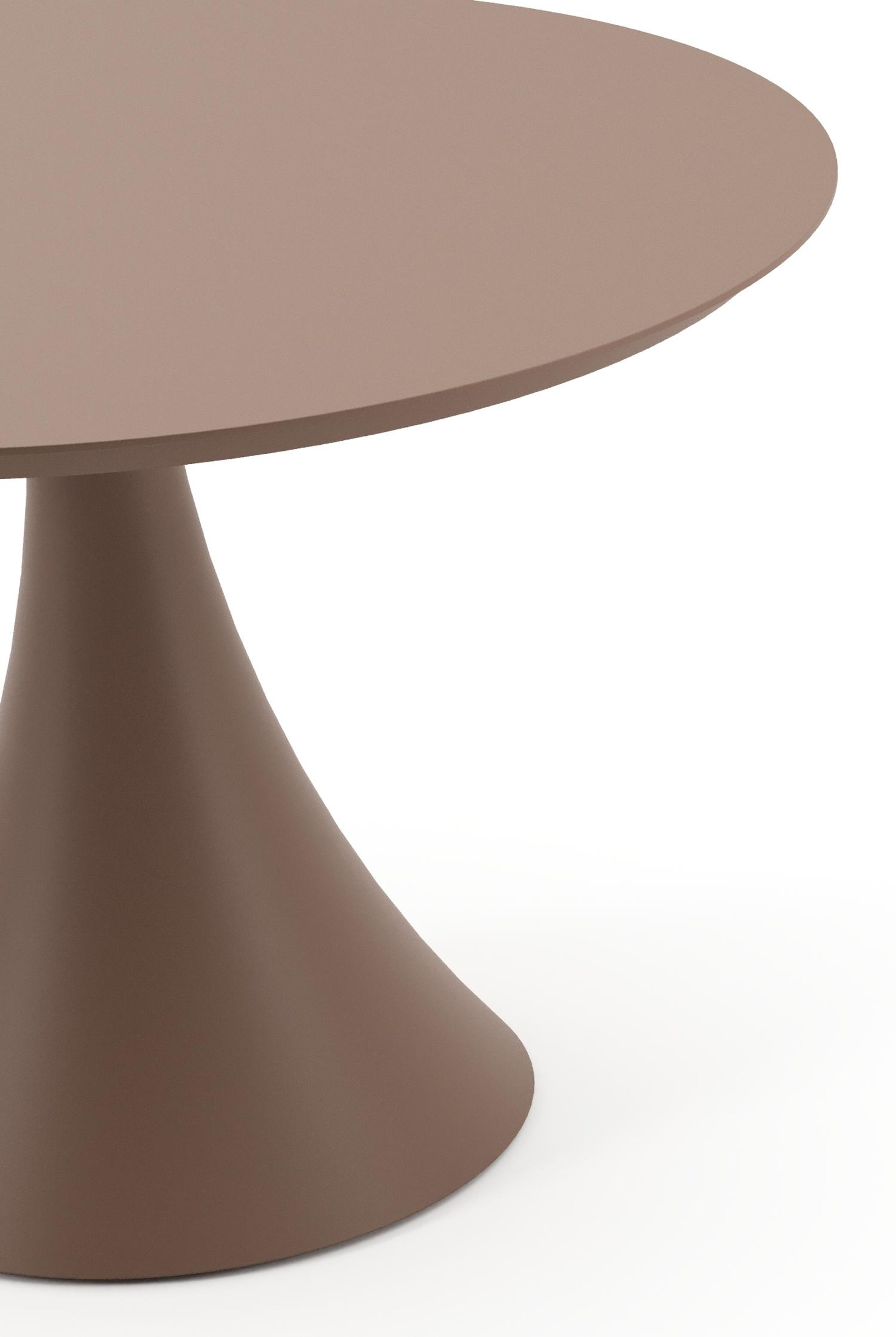 Fano tuintafel in taupe aluminium - Dia. 110 cm