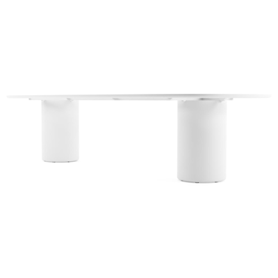 Amico tuintafel bombo in wit aluminium en volkeramiek Taj Mahal - L 320 x B 130 x H 73.5 cm