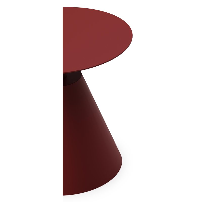 Lucca bijzettafel  in ruby aluminium - Dia. 50 cm