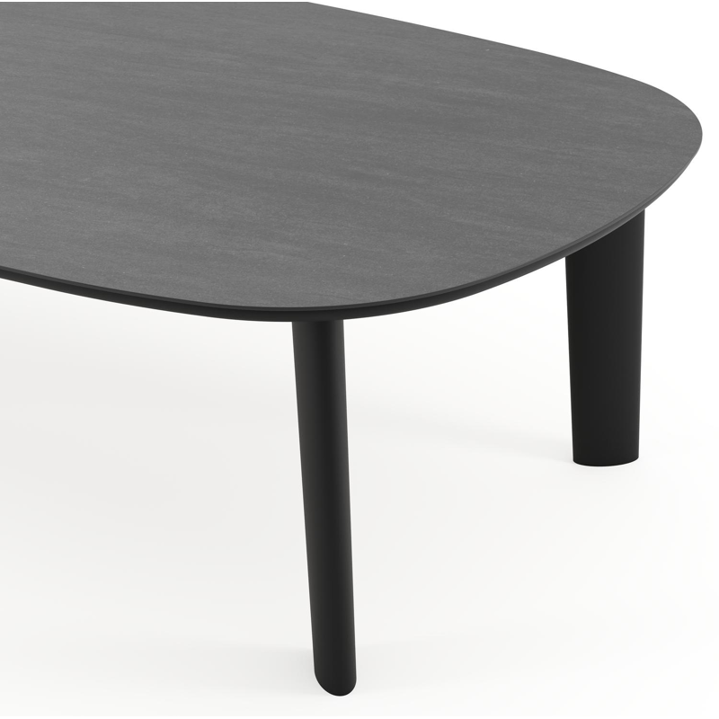Amico tuintafel bombo xl in zwart aluminium en volkeramiek Basalt Black - L 270 x B 148 x H 73.5 cm