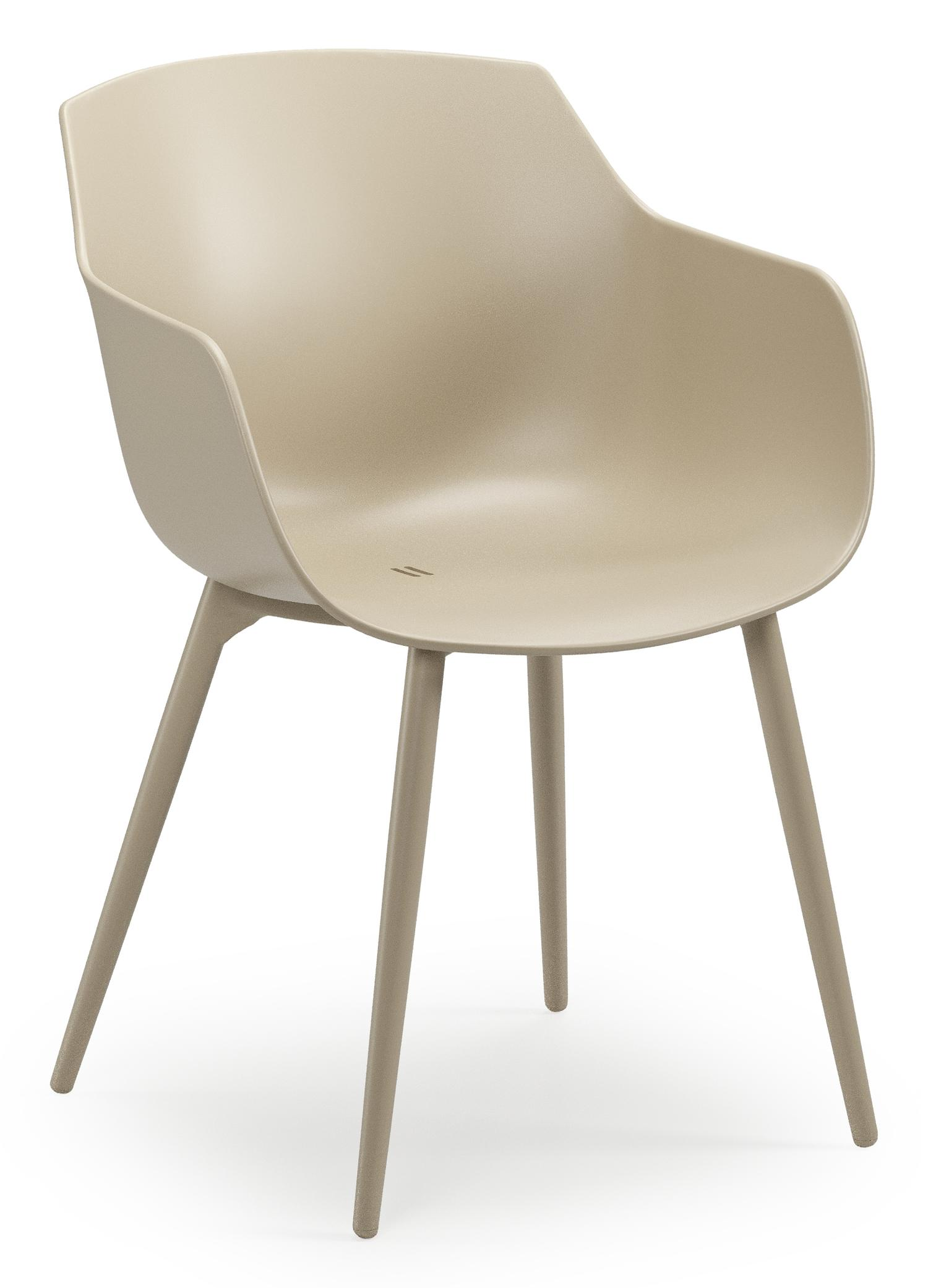 Chaise de jardin Paco en aluminium beige et matière synthétique beige