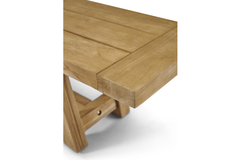 Beauville bank gerecycleerd in teak voor 4 tot 6 personen - B 260 x D 40 x H 45 cm