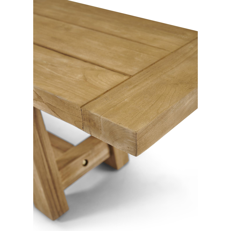 Beauville bank gerecycleerd in teak voor 6 tot 8 personen - B 330 x D 40 x H 45 cm