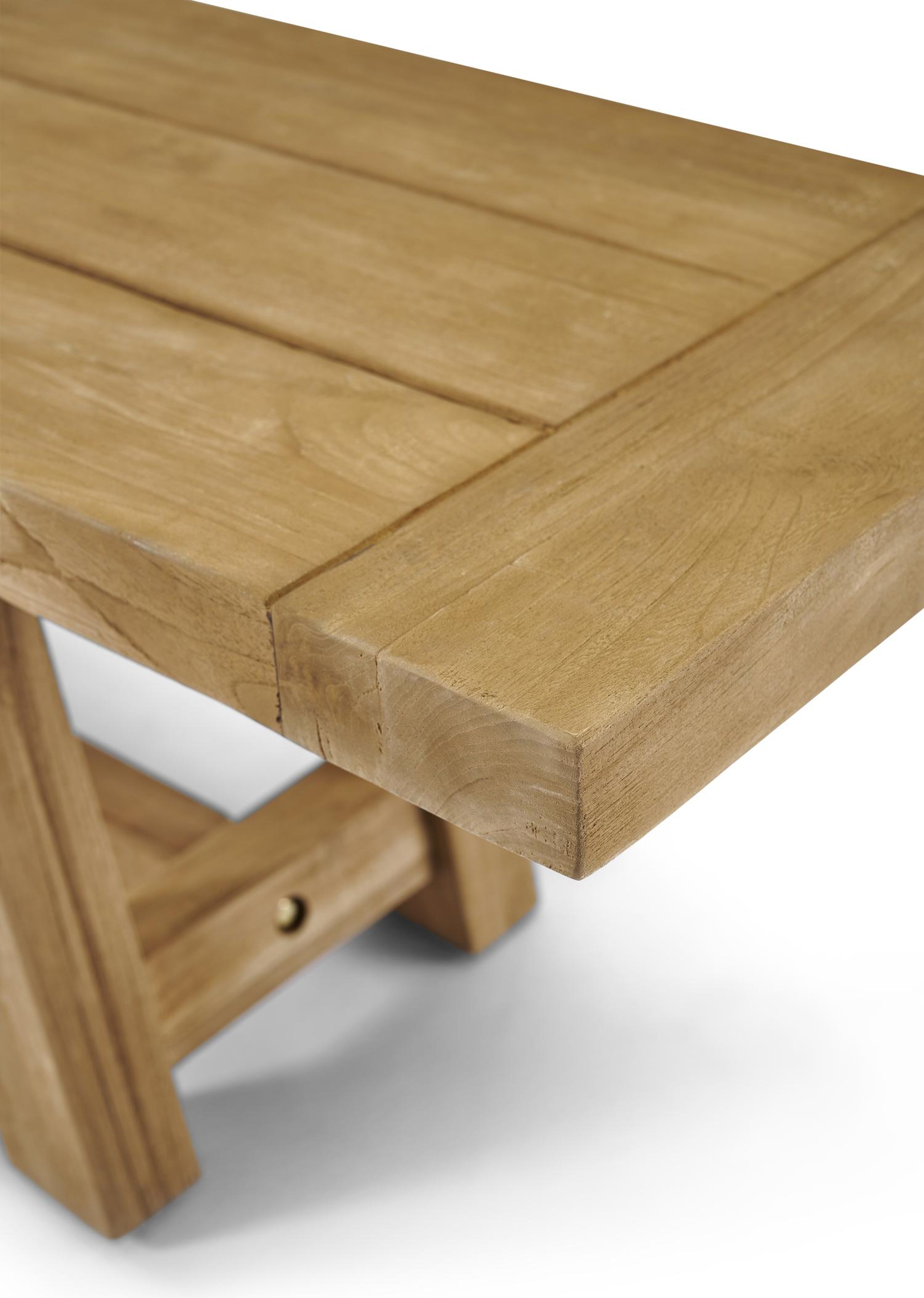 Banc Beauville recyclé en teck pour 6 à 8 personnes - Lg 330 x Prof 40 x H 45 cm