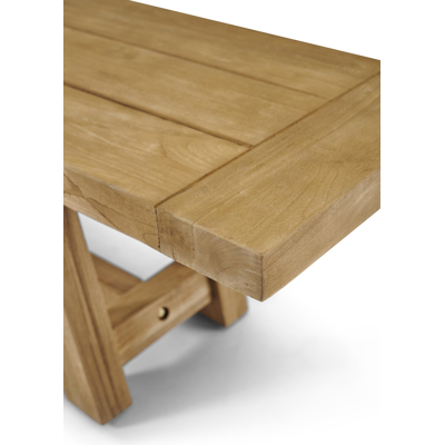 Beauville bank gerecycleerd in teak voor 6 tot 8 personen - B 330 x D 40 x H 45 cm