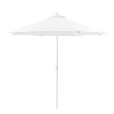 Milano staanparasol in wit aluminium met wit polyester parasoldoek - Dia. 270 cm (zonder voet)