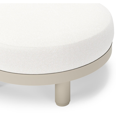 Donato lounge poef in beige aluminium met all weather solica Soul Optik kussen
