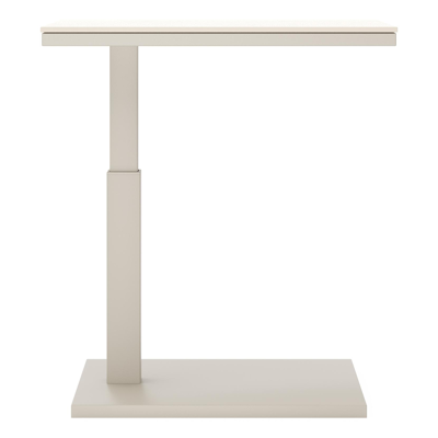 Talana bijzettafel in beige aluminium met sintered stone crema minerale - L 60 x B 40 x H 67,50 cm