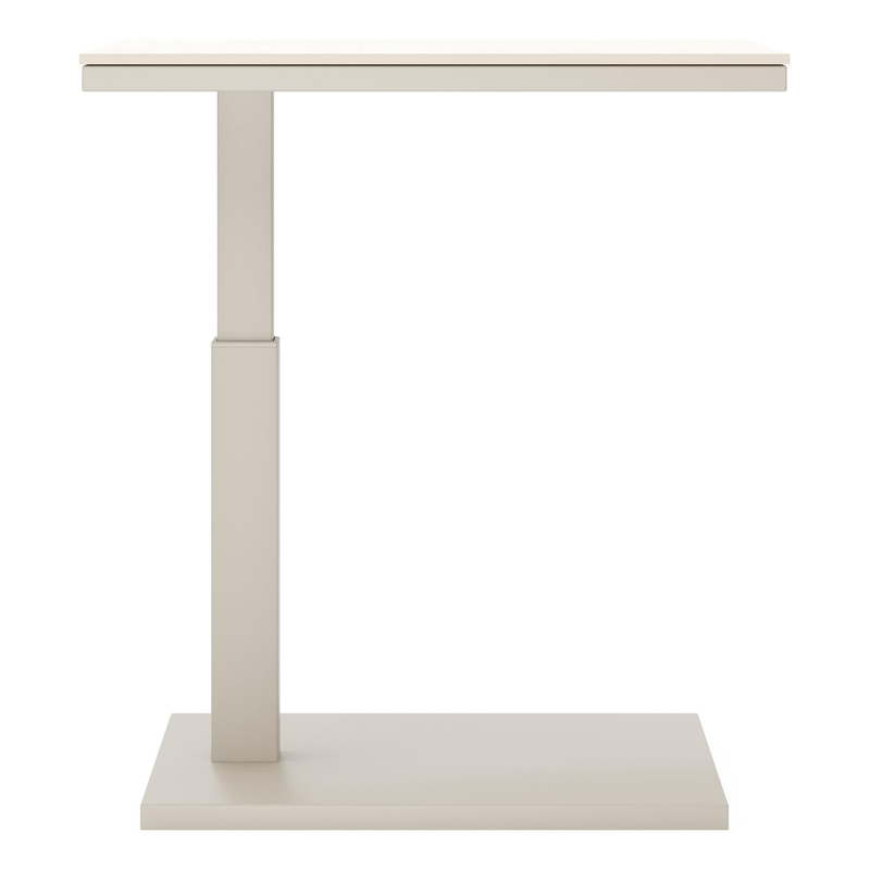 Talana bijzettafel in beige aluminium met sintered stone crema minerale - L 60 x B 40 x H 67,50 cm