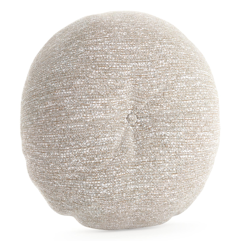 Rond sierkussen in all weather sunbrella luxe tundra sand