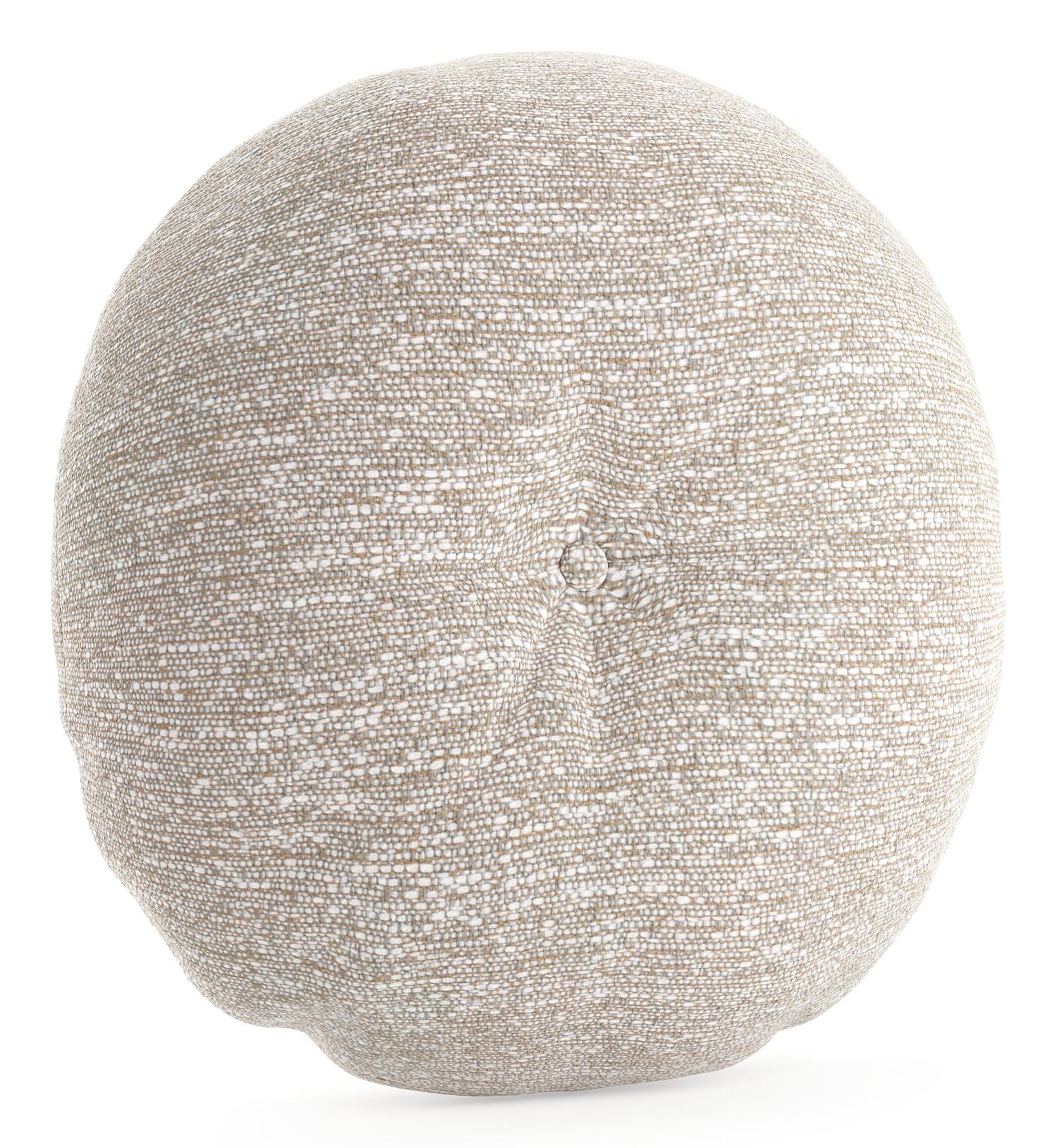 Rond sierkussen in all weather sunbrella luxe tundra sand