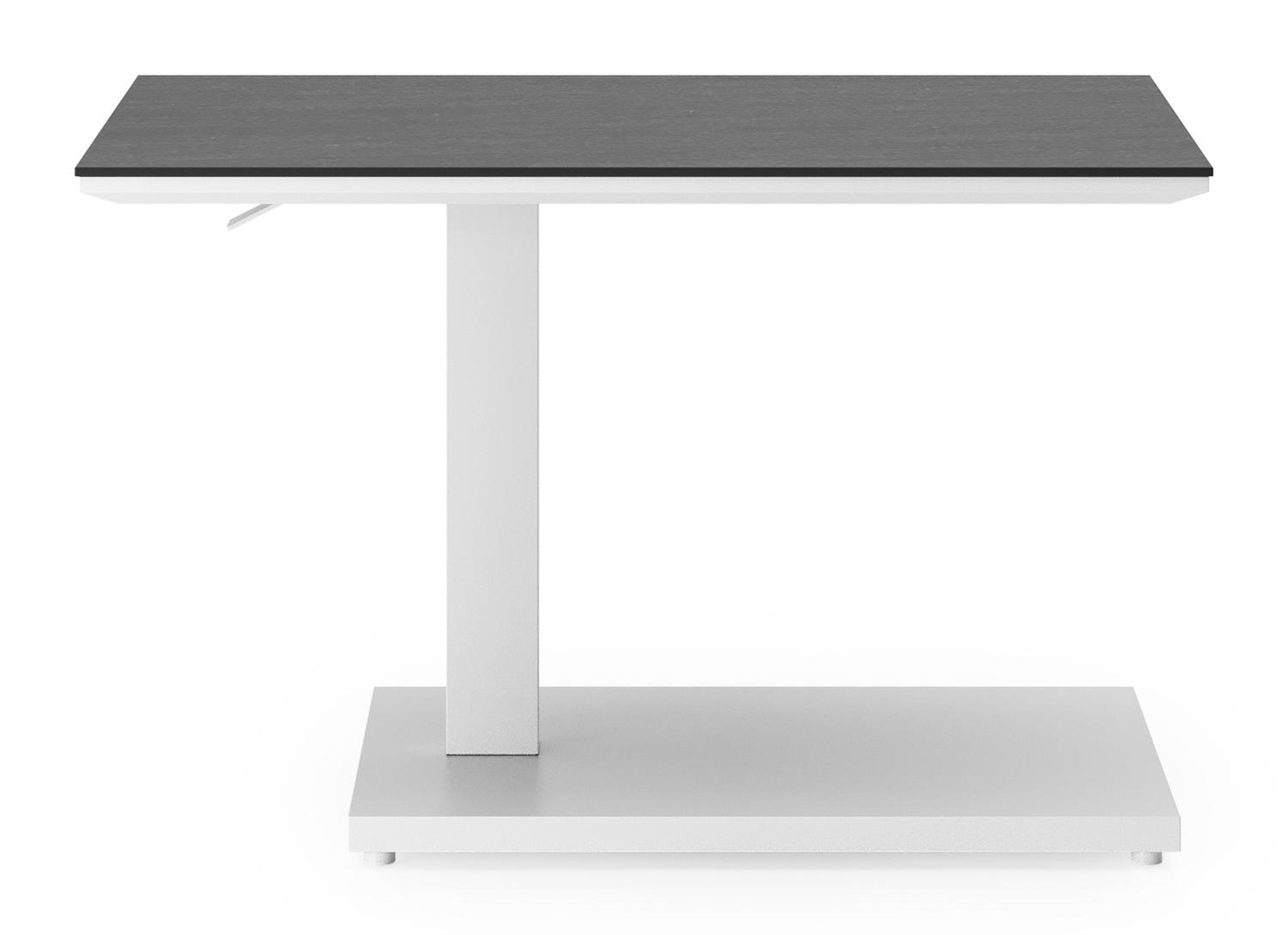 Cesano loungetafel rechthoekig in wit aluminium en volkeramiek Basalt Black - L 70 x B 50 x H 66 cm