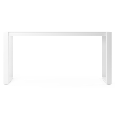 Verato bartafel in wit aluminium en volkeramiek arctic white - L 220 x B 70 x H 106 cm