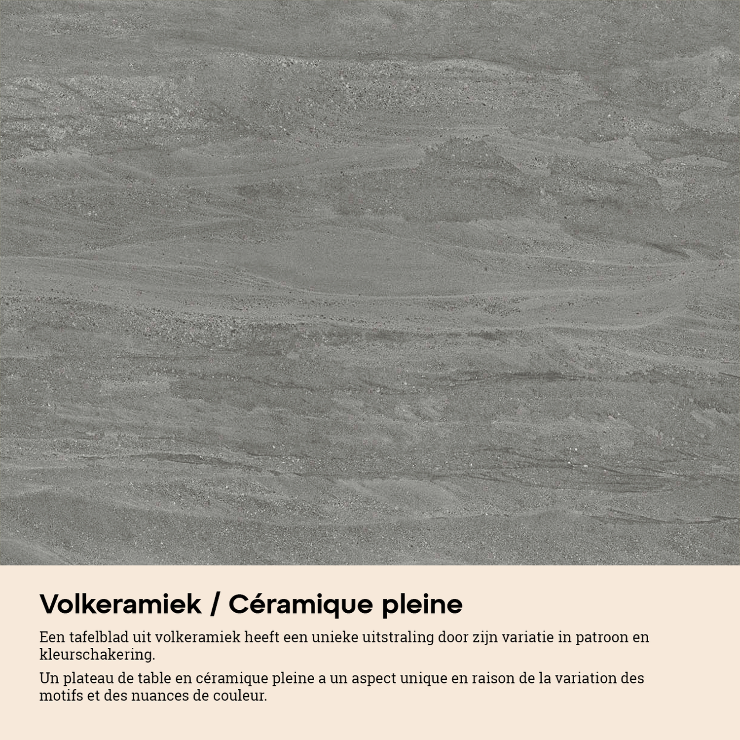 Table de jardin low dining Amico carré arrondi en aluminium blanc et céramique pleine Aspen Grey - Lg. 148 x Lrg. 148 x Haut. 61 cm