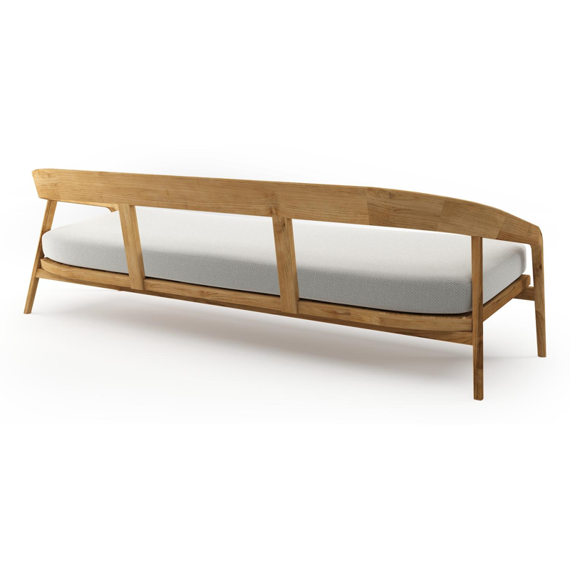 Lacrima loungeset in teak met lopi ash all weather Sunbrella® luxe kussen