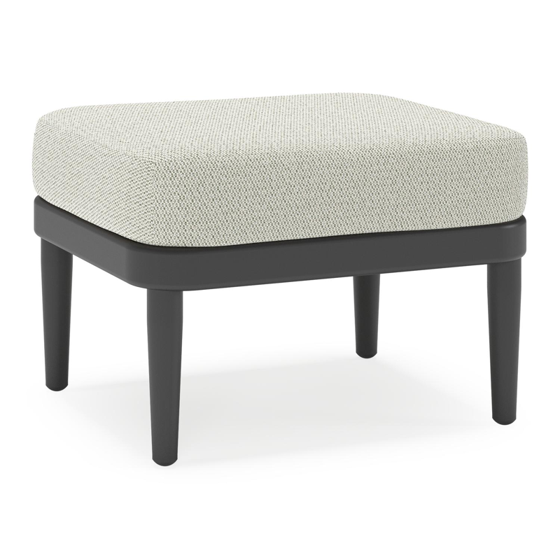 Pouf Orso en aluminium noir et coussins en all weather sunbrella® luxe Lopi Bud